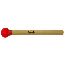 Mailloche de surdo bois 30cm (3°) - Rouge